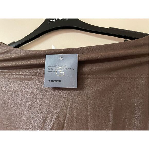 Tagoo Womens Medium Faux Leather Leggings Tummy Control High Waisted Pants New - Picture 5 of 6